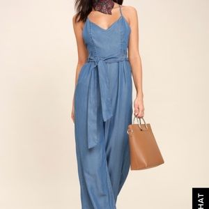 Lulu’s Chambray Jumpsuit - BRAND NEW